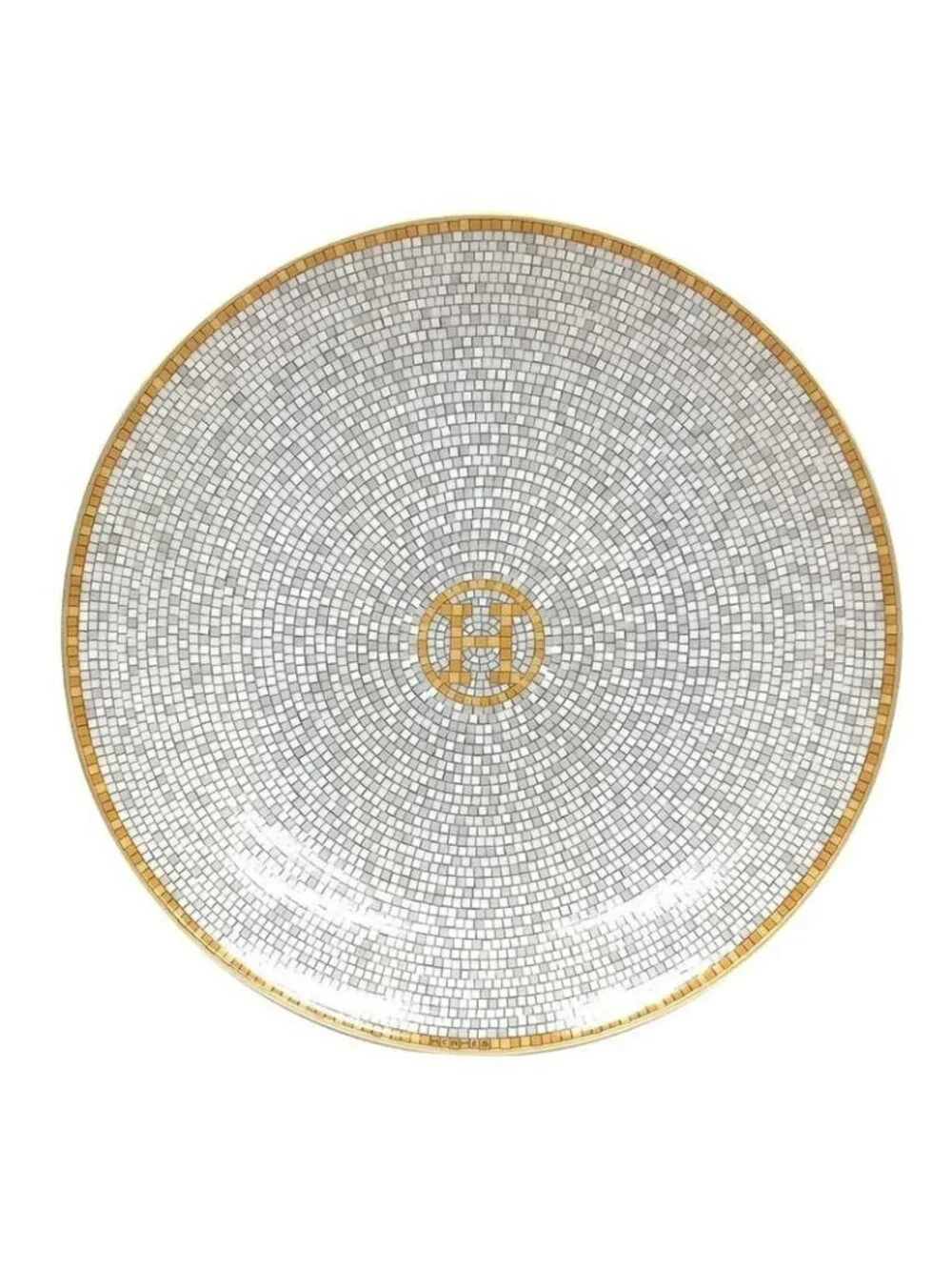 Hermes Mosaic Vanquatre Plate 16 Aq7740